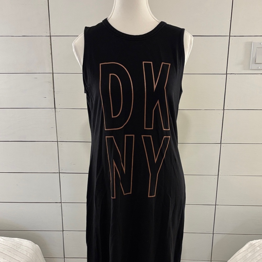 DKNY Black Sleeveless Maxi Dress